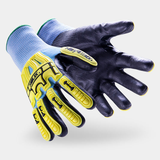HexArmor Helix 3012 Core Series Impact Gloves | ANSI Cut A5, Polyurethane Palm, 15-Gauge