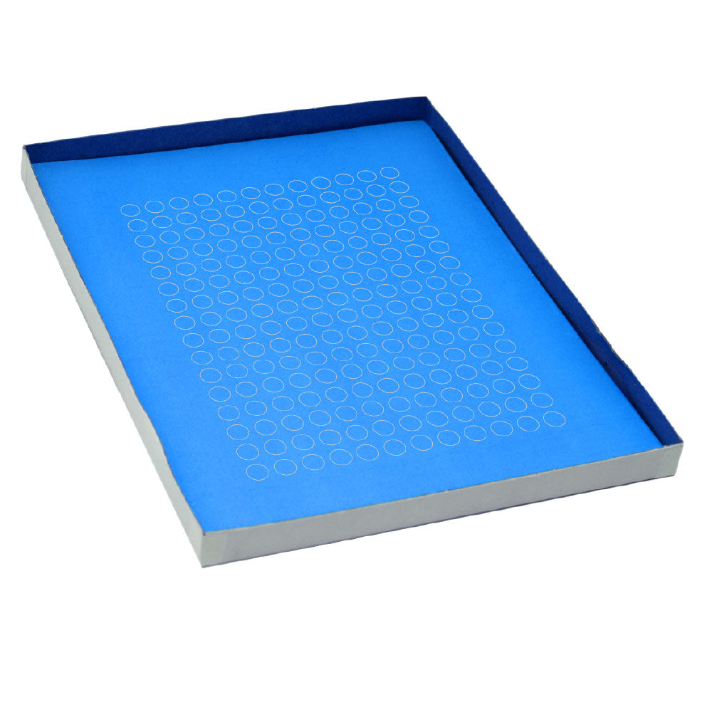 Label Sheets, Cryo, 9.5mm Dots, for 0.5-1.5mL Tubes, 20 Sheets, 192 Labels per Sheet, Blue
