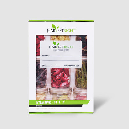 Harvest Right 7 mil Mylar Bags — 10" × 14" — case of 6 × 50