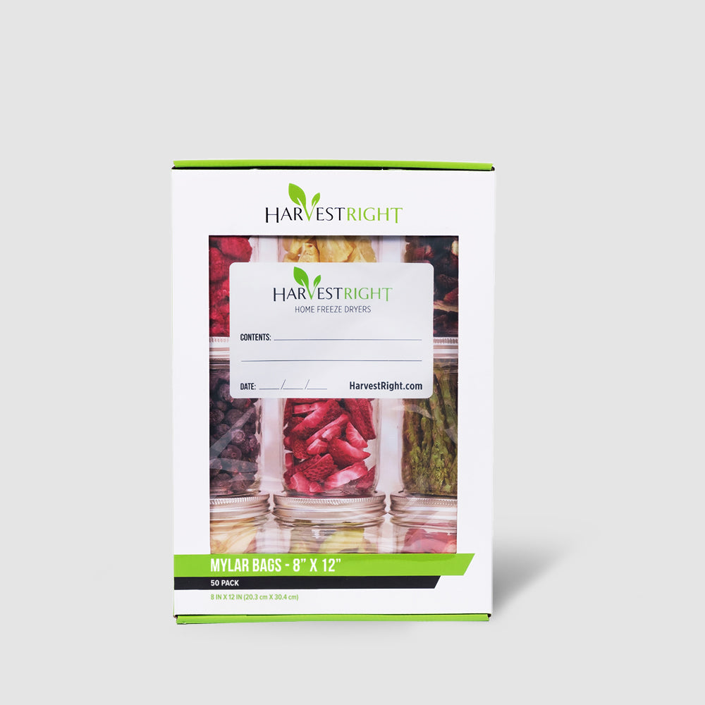 Harvest Right 7 mil Mylar Bags — 8" × 12" — case of 6 × 50