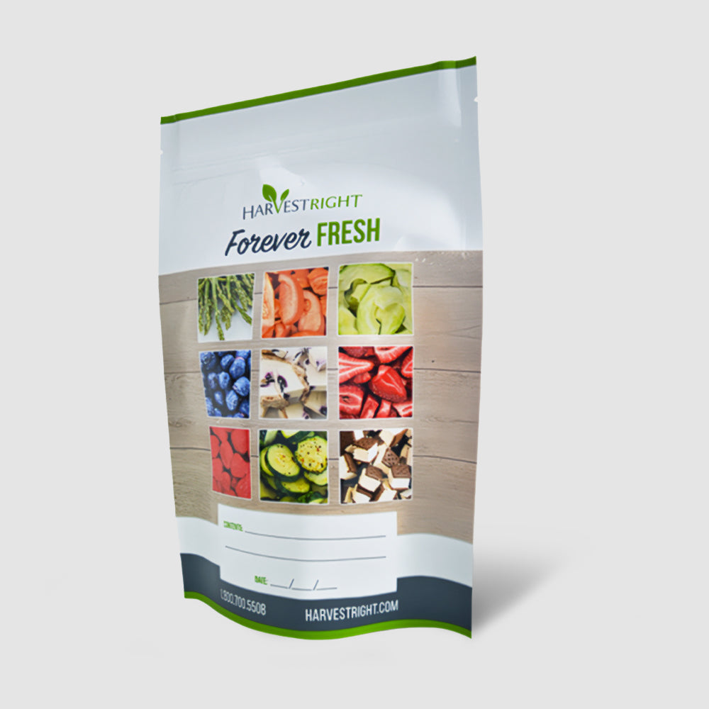 Harvest Right 7 mil Mylar Bags — 6" × 9.75" resealable zip (1 qt) — case of 6 × 50