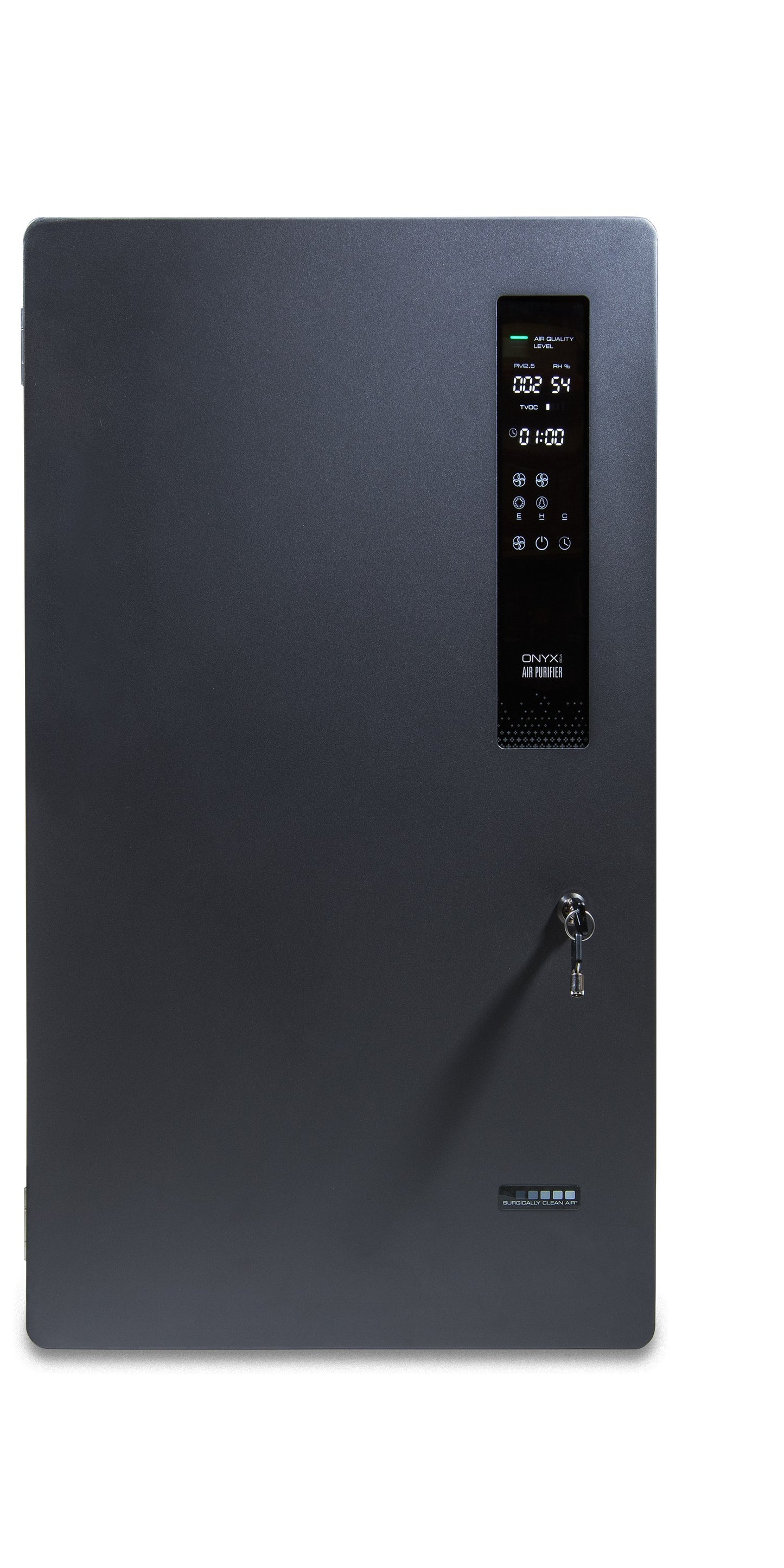 Surgically Clean Air ONYXsca air purifier AP-SCA2000CB in black, front view