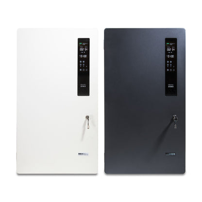 Surgically Clean Air ONYXsca wall-mount air purifier SCA2000C in white and black side by side