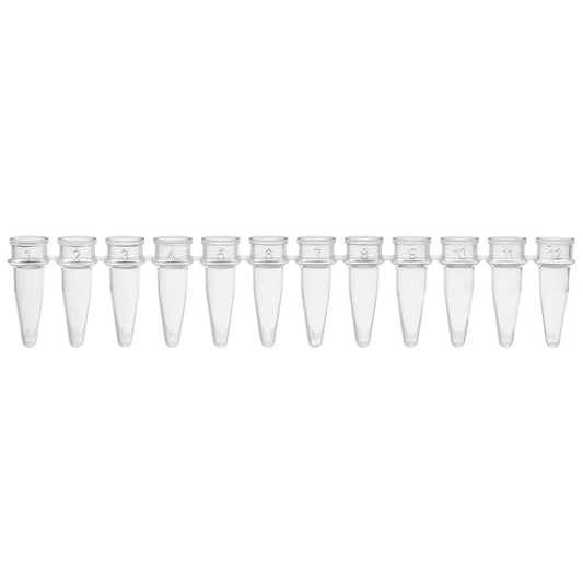 0.2mL 12-Strip Tubes, No Caps, Natural