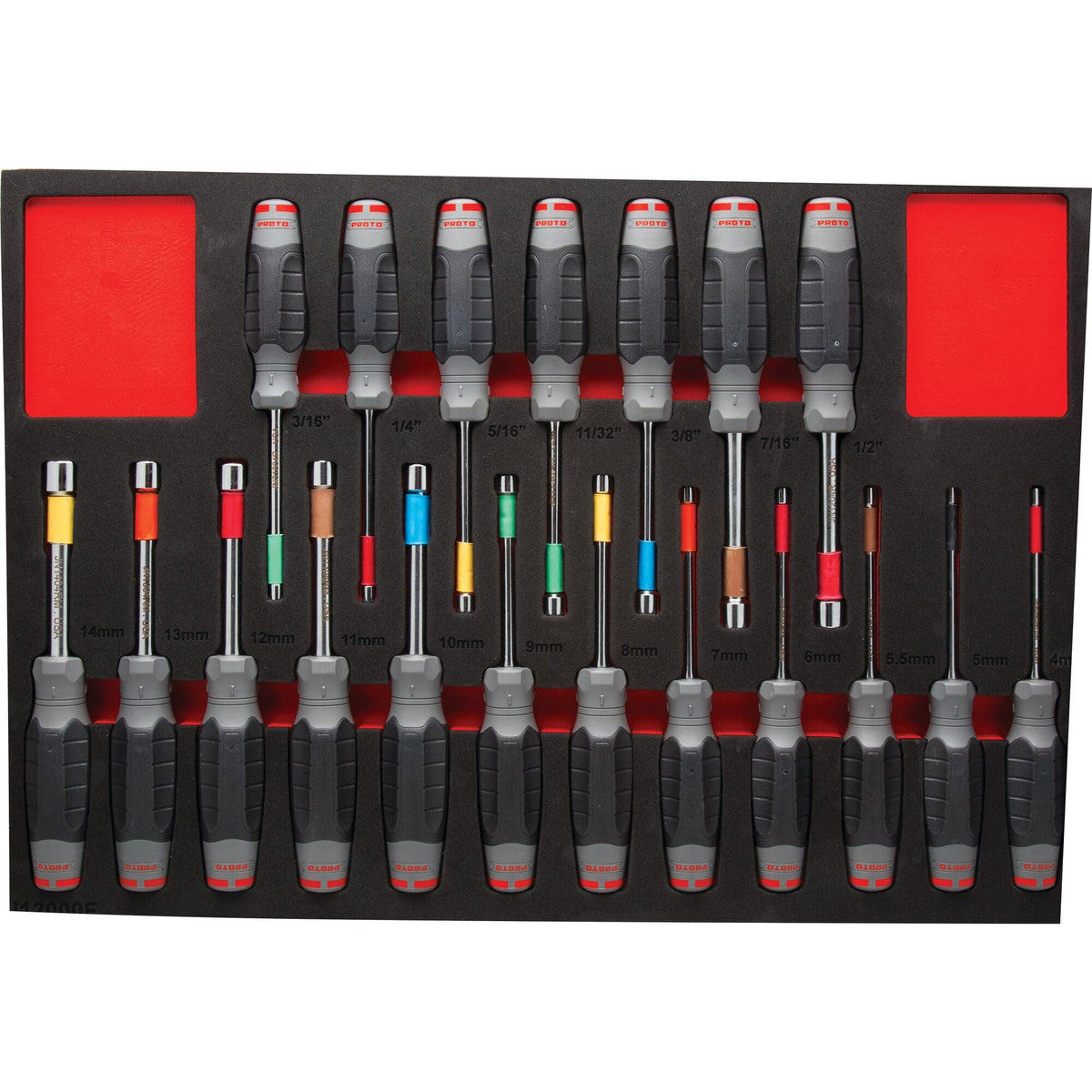 Proto Velocity Duratek Nut Driver Set With Foam (19 pc.) J12000KV