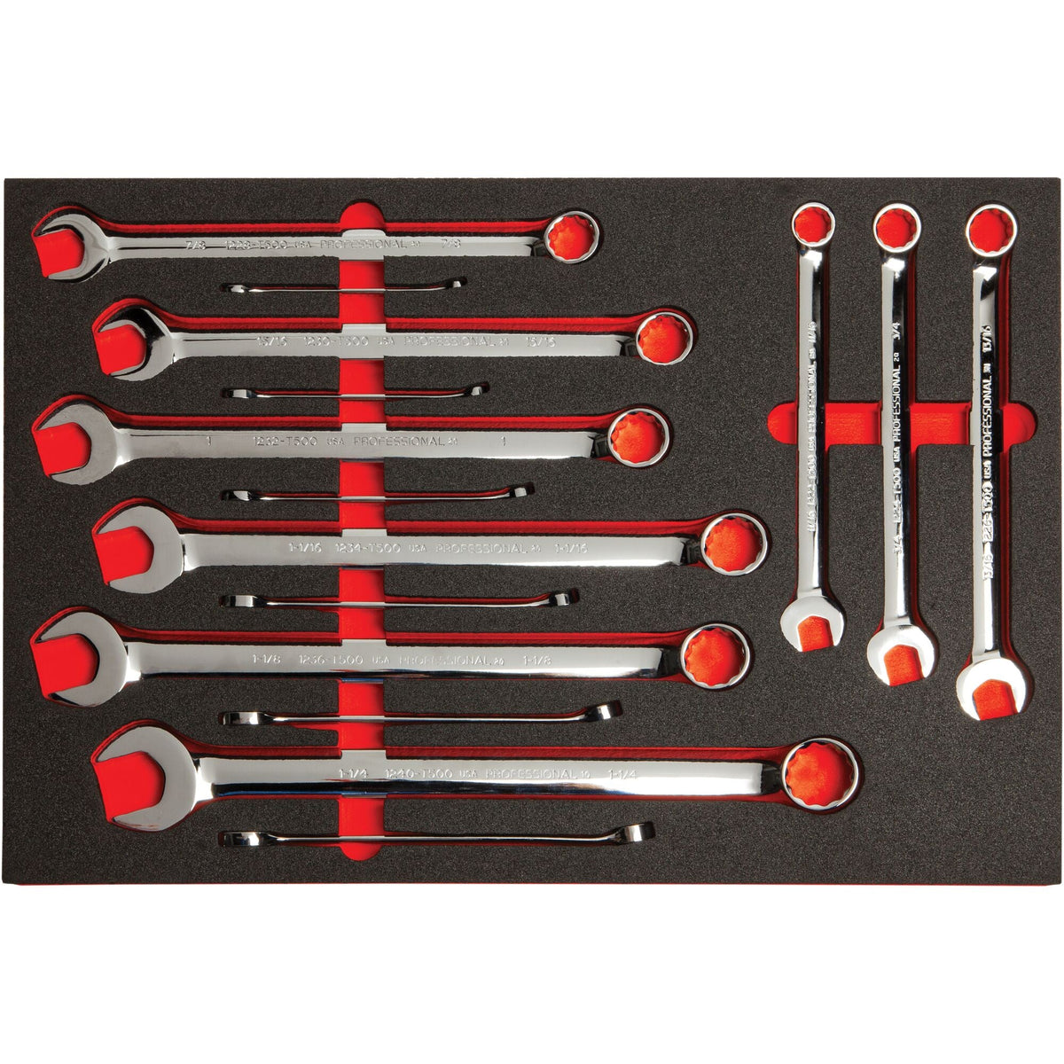 Proto 12-Point Velocity Full Polish Combination Wrench Set (15 pc.) J1200F-T500KV