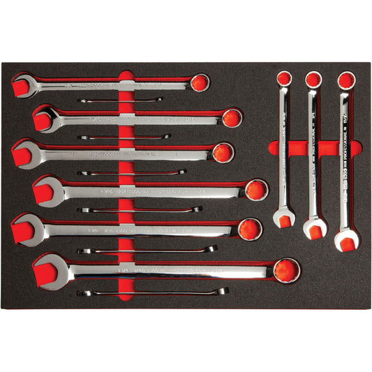 Proto 12-Point Velocity Full Polish Combination Wrench Set (15 pc.) J1200F-T500KV