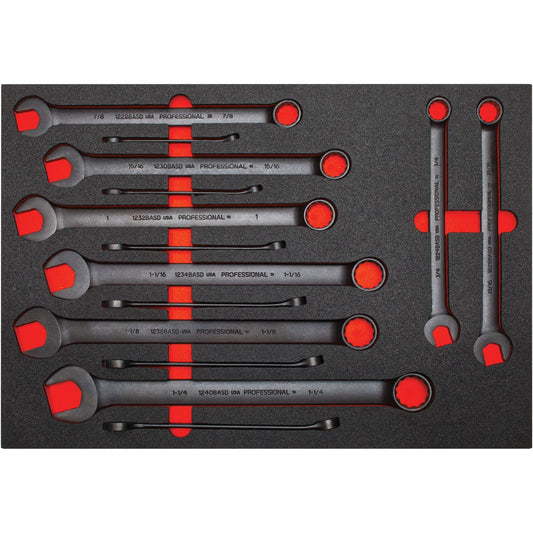 Proto 12-Point Velocity Black Oxide Combination Wrench Set (14 pc.) J1200FBASDKV