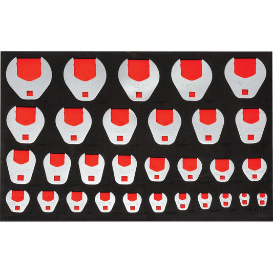 Proto 3/8 in. & 1/2 in. Drive Velocity Crowfoot Wrench Set (30 pc.) J49002KV