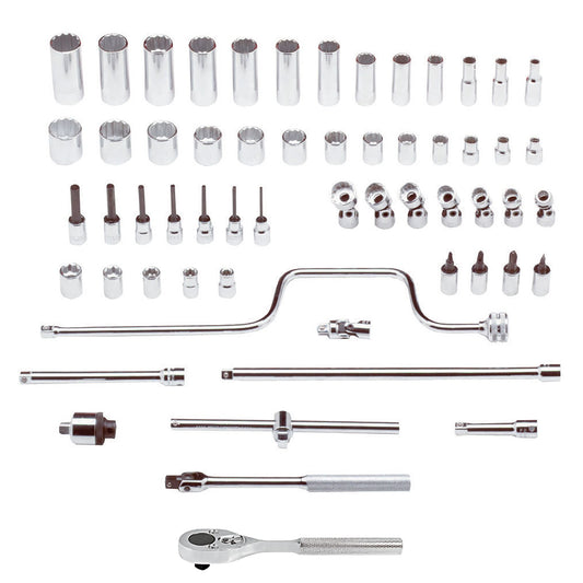 Proto 3/8 in. Drive 8 & 12-Point Combination Socket Set with Tool Box (58 pc.) J52140A