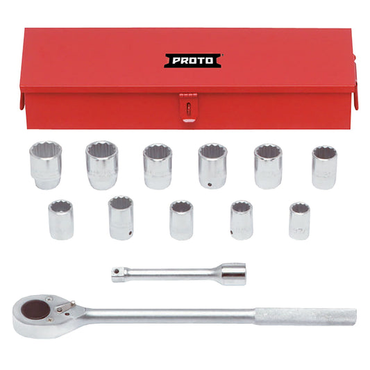 Proto 3/4 in. Drive 12-Point Combination Socket Set (13 pc.) J55100A