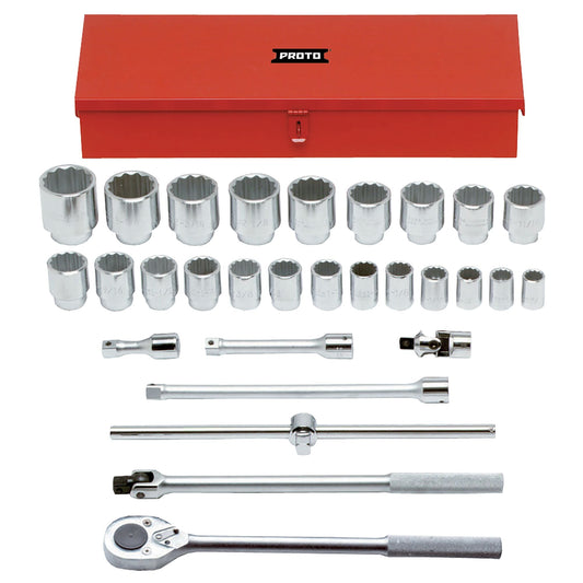 Proto 3/4 in. Drive 12-Point Combination Socket Set (29 pc.) J55104A