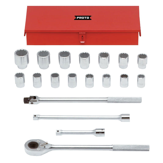 Proto 3/4 in. Drive 12-Point Metric Socket Set (19 pc.) J55200A