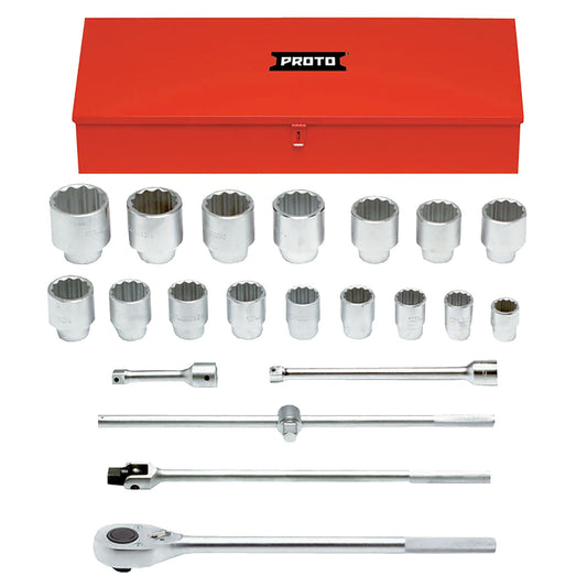 Proto 1 in. Drive 12-Point Socket Set (27 pc.) J57102A