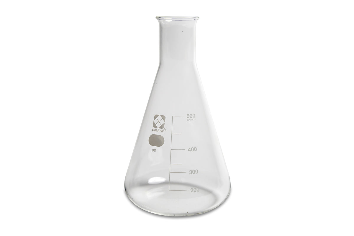 10530-500A - SIBATA Erlenmeyer Flask 500 mL Borosilicate Heavy-Duty Rim