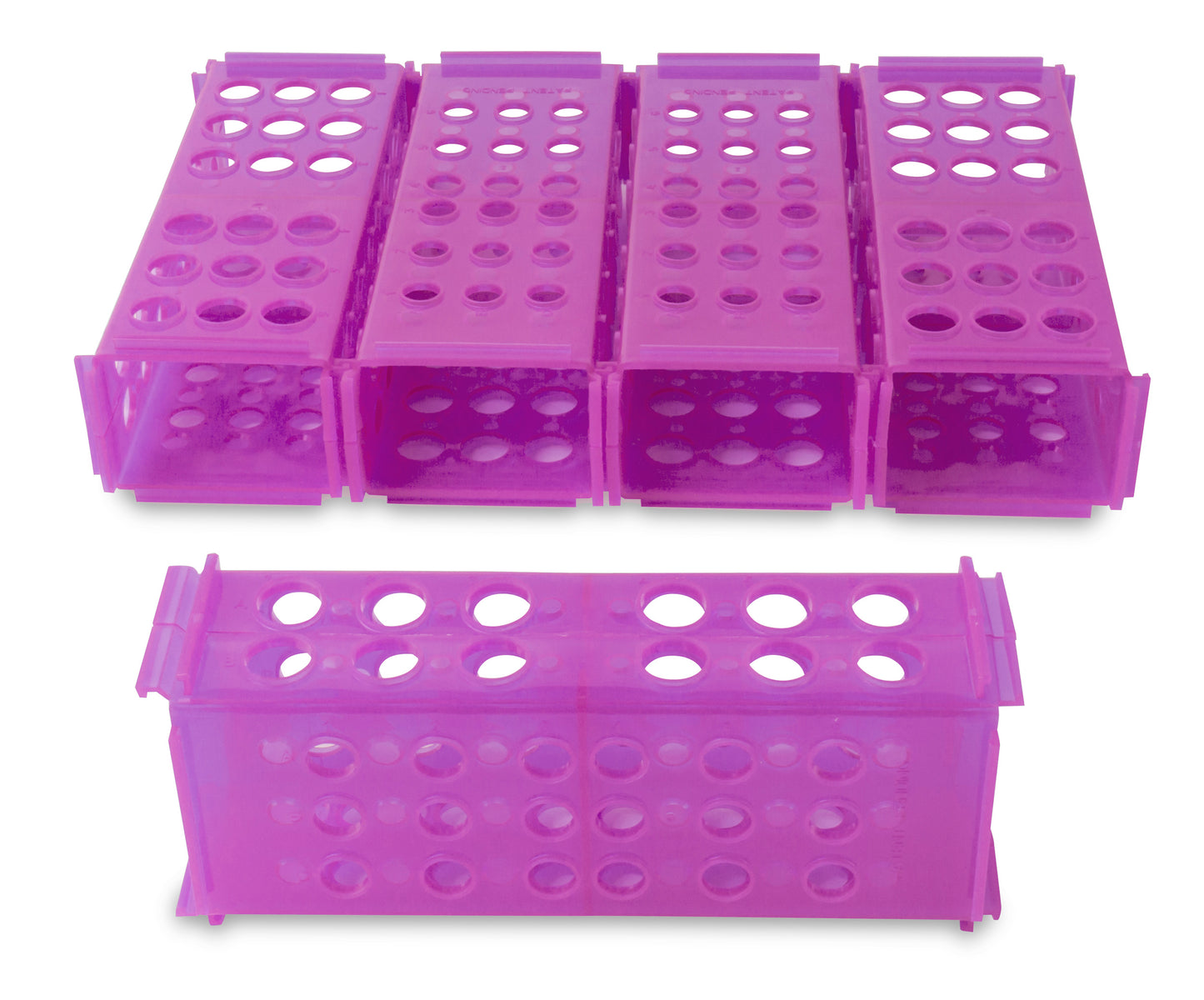 Heathrow Scientific 4-Way Clinical Tube Racks | Interlocking Polypropylene