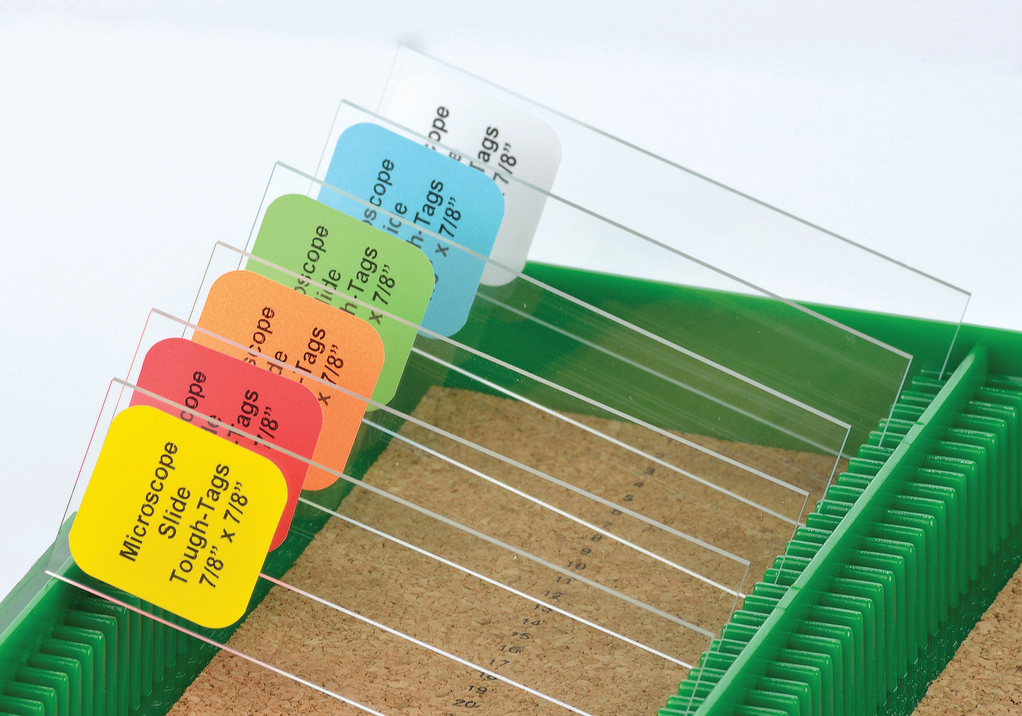 HEARNBW-3300 - Heathrow Scientific Heathrow Scientific Microscope Slide Tough-Tags Polyester Laser Labels 2400/Pack