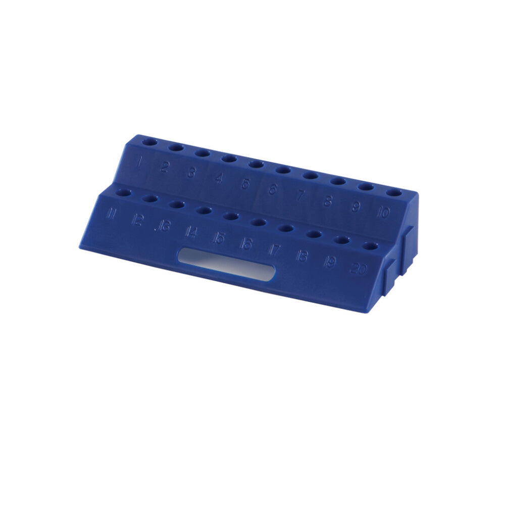 HS4284A - Heathrow Scientific Blue Bi-Level Microtube Rack 20-Place Interlocking Autoclavable Pack of 6