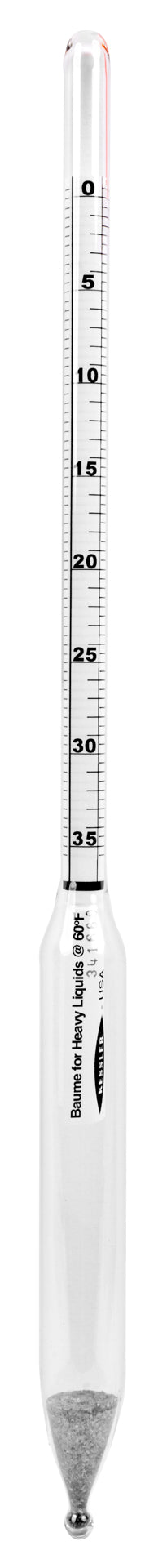 Heathrow Scientific Baumé (Heavy) Hydrometers - 6609 Series