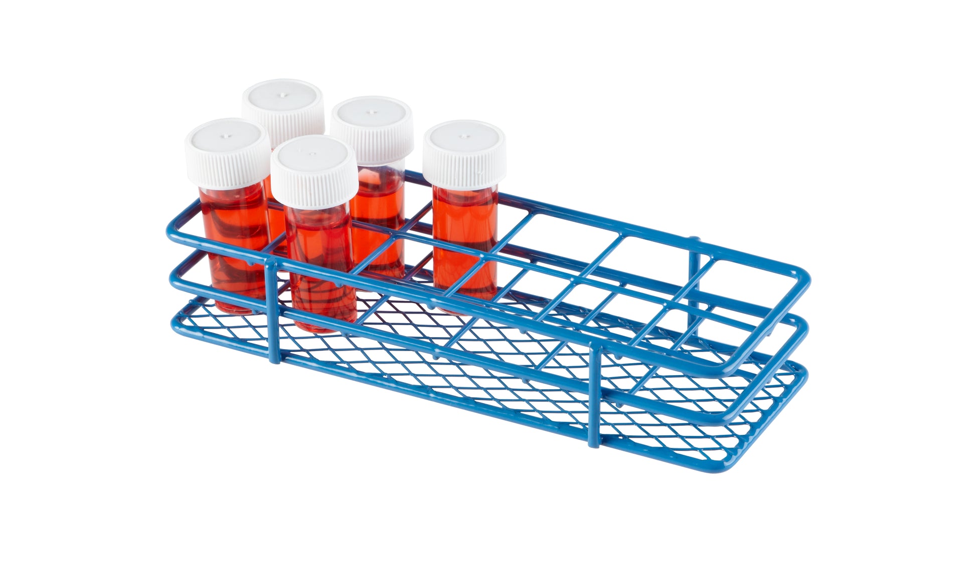 120085 - Heathrow Scientific HDPE Coated Wire Tube Rack 2×6 Format - 12 Wells