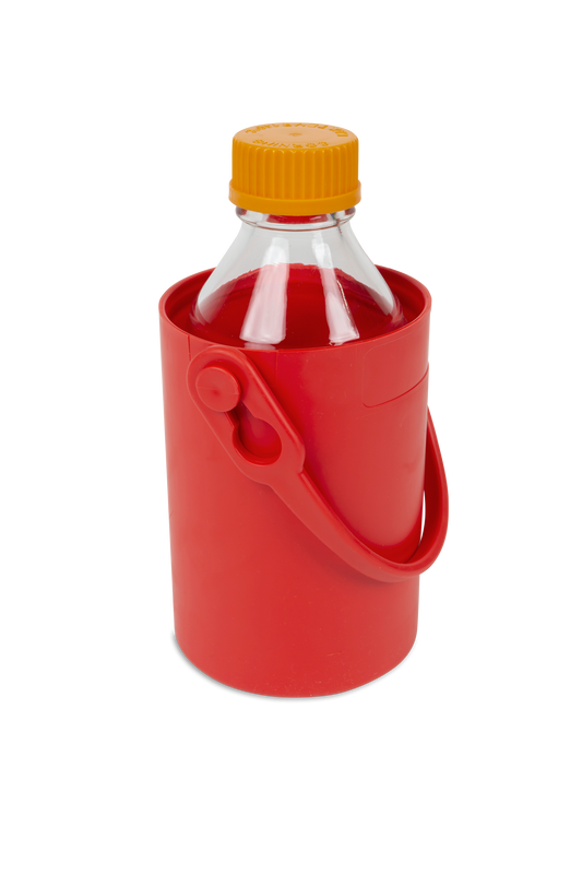 Safety Bottle Carrier, TPE/Polypropylene - 1.5L Red