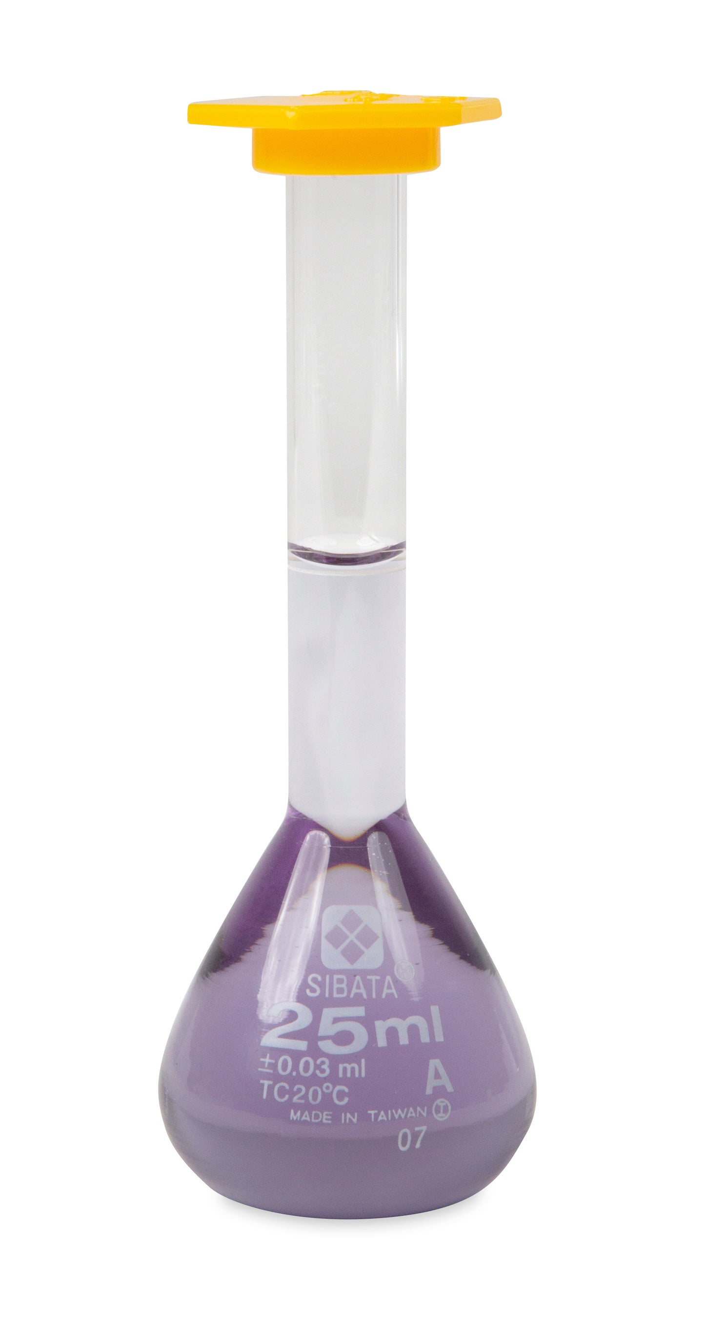 2303A-25 - SIBATA Class A Snap Cap Volumetric Flask 25 mL ASTM E-288