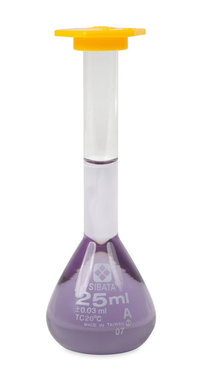2303A-25 - SIBATA Class A Snap Cap Volumetric Flask 25 mL ASTM E-288