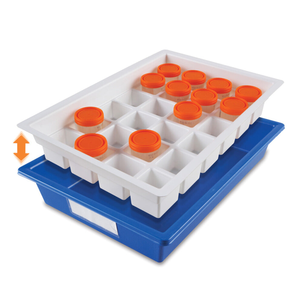 Heathrow Scientific 120172 Droplet Sample Storage Tray Polystyrene Blue 24 Wells 58mm