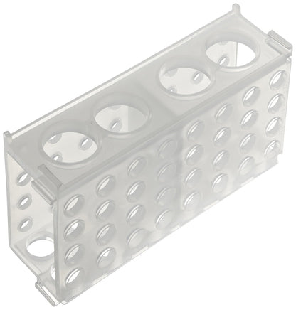 HS29022A - Heathrow Scientific 4-Way Tube Rack Natural Pack of 5 - Holds 50mL 15mL 1.5mL 0.5mL