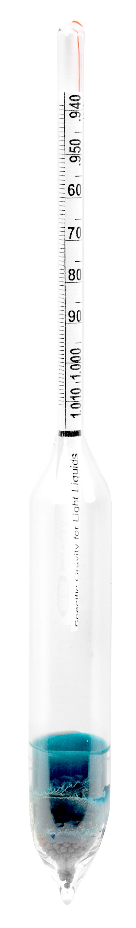 Short Specific Gravity Hydrometers - 165mm - 6602S Series - Heathrow Scientific