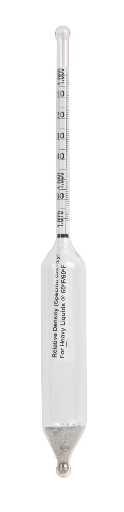 Short Specific Gravity Hydrometers - 165mm - 6602S Series - Heathrow Scientific