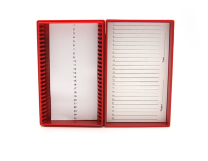 Premium Microscope Slide Box - 25-Place Foam Lining - 15989 Series - Heathrow Scientific