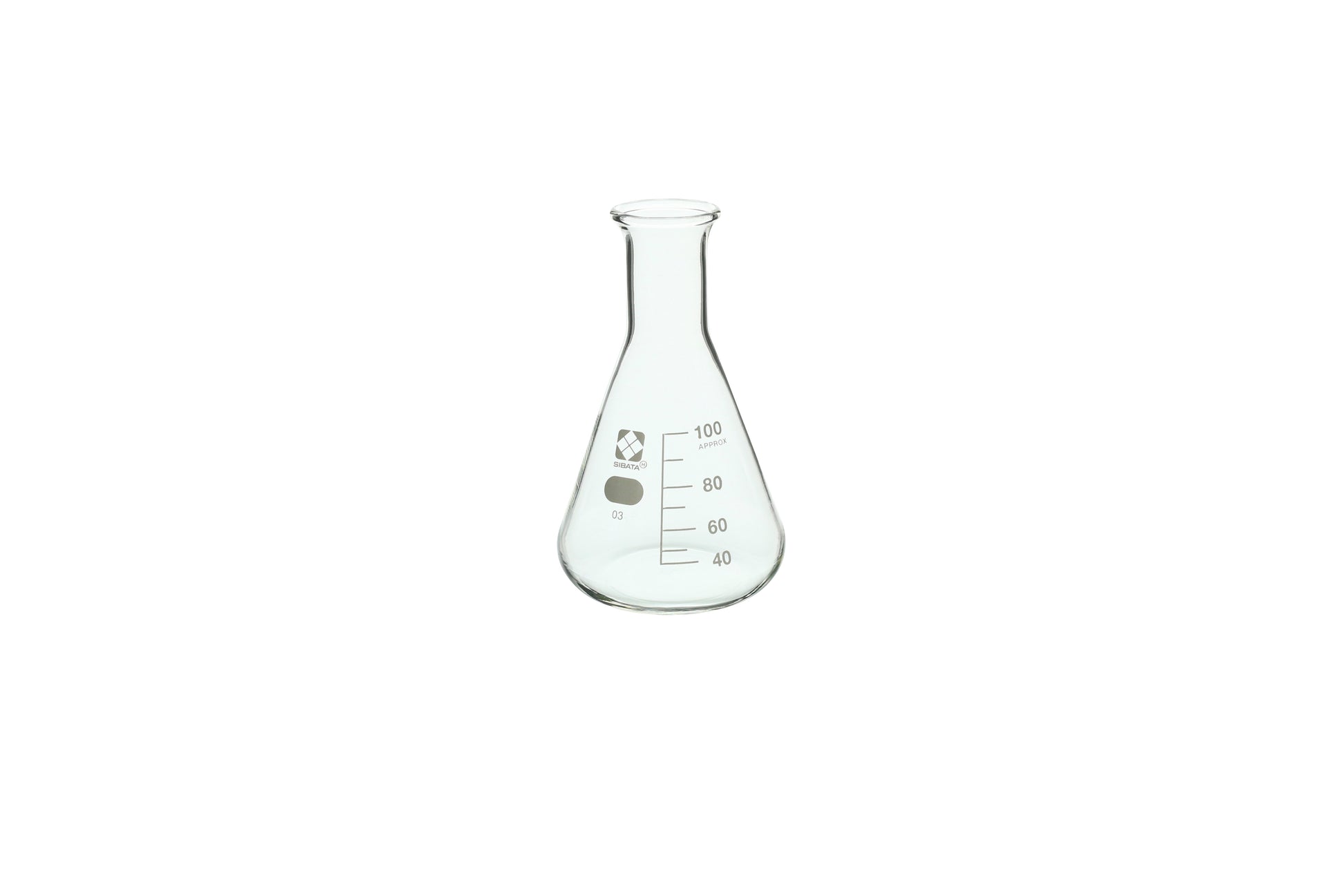 10530-100A - SIBATA Erlenmeyer Flask 100 mL Borosilicate Heavy-Duty Rim
