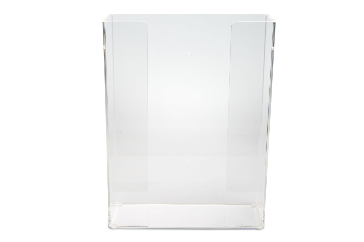 3-Glove Box Acrylic Holder Clear wall-mount