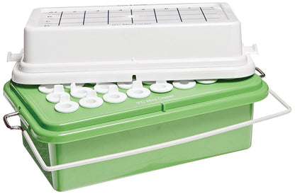 Heathrow Scientific True North Mini Cooler 32-well 0°C Gel Filled lid Green (SKU 120072)