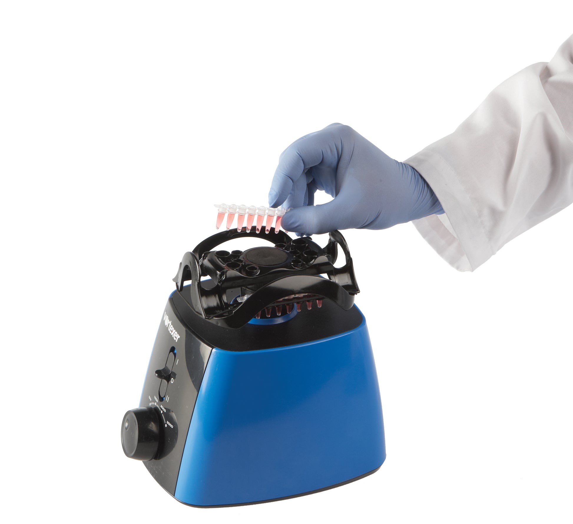 Lab Vortex Mixer with Touch Function, 0–3000 RPM, Blue (CE or UK Plug) - Image 3