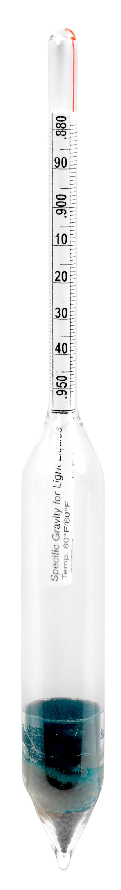 Short Specific Gravity Hydrometers - 165mm - 6602S Series - Heathrow Scientific