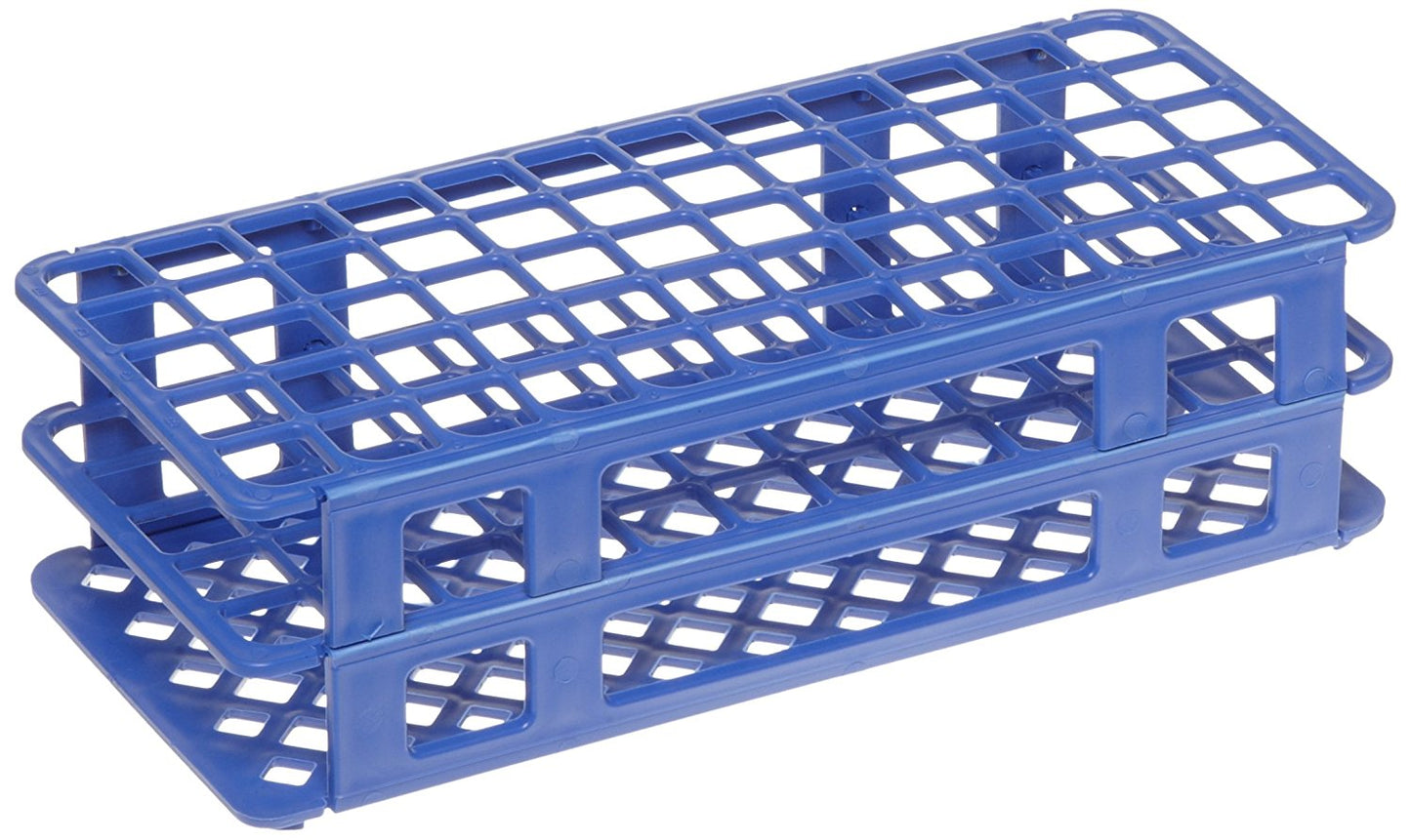 HS243077B - Heathrow Scientific Fold & Snap Tube Rack 17mm 60-Place Blue