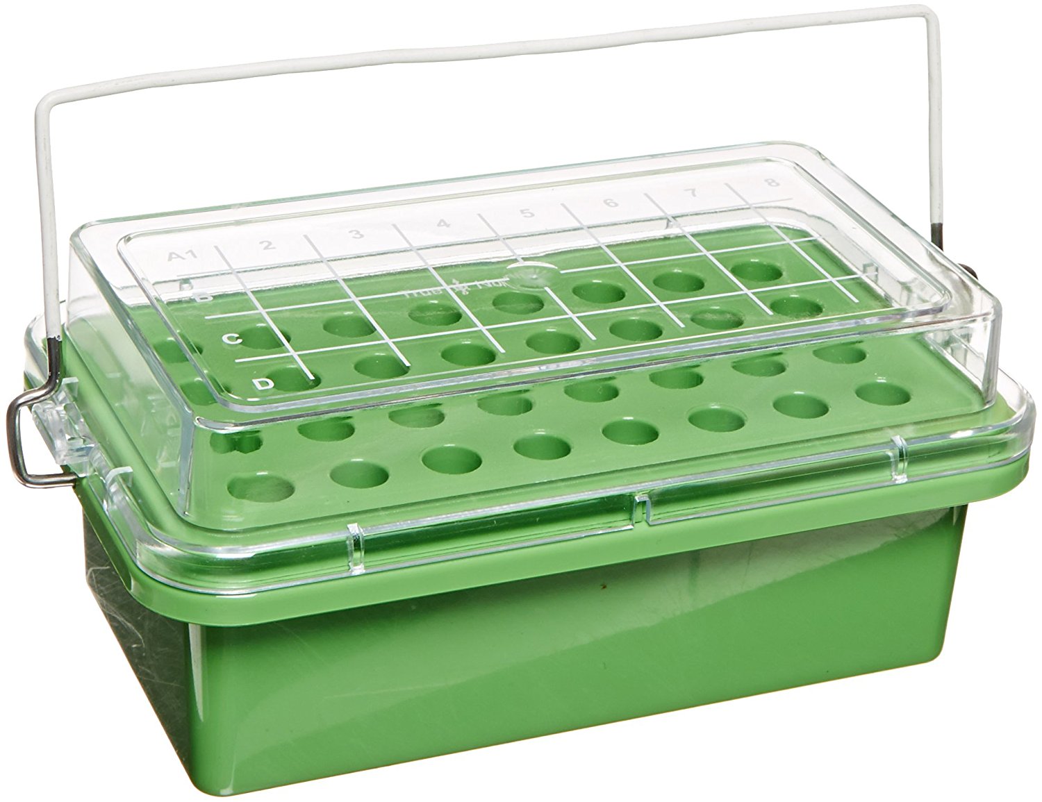 Heathrow Scientific True North Mini Cooler 32-well 0°C Clear lid Green (SKU 120071) - image 2