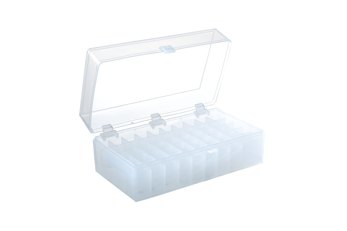 120032 - Heathrow Scientific 50-Well Hinged Microtube Storage Box, Natural