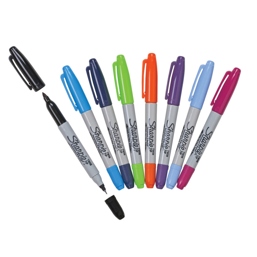 Heathrow Scientific HS15094 Sharpie Dual Tip Pen Set 8 Colors Laboratory Markers Made in USA