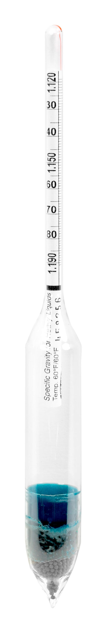 Short Specific Gravity Hydrometers - 165mm - 6602S Series - Heathrow Scientific