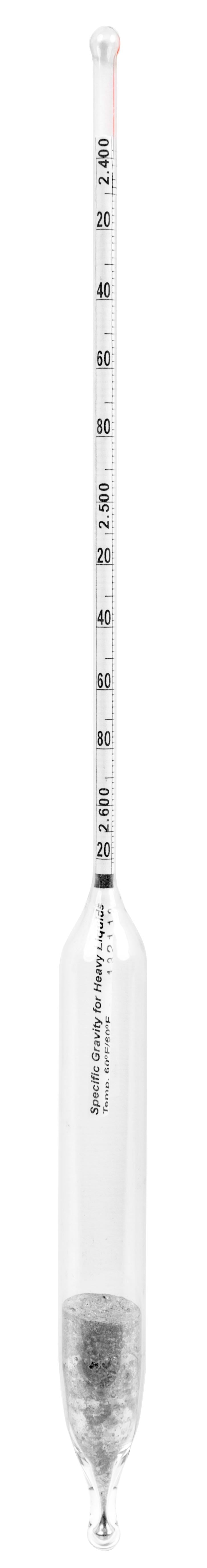 6603-22 - VEE GEE Scientific Hydrometer SG 2.400–2.620 (0.002 subdiv)