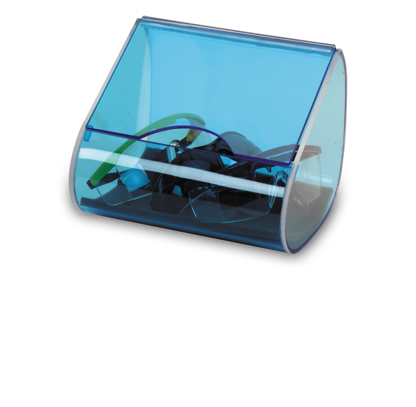 Heathrow Scientific HS1041 Safety Eyewear Storage Acrylic Blue