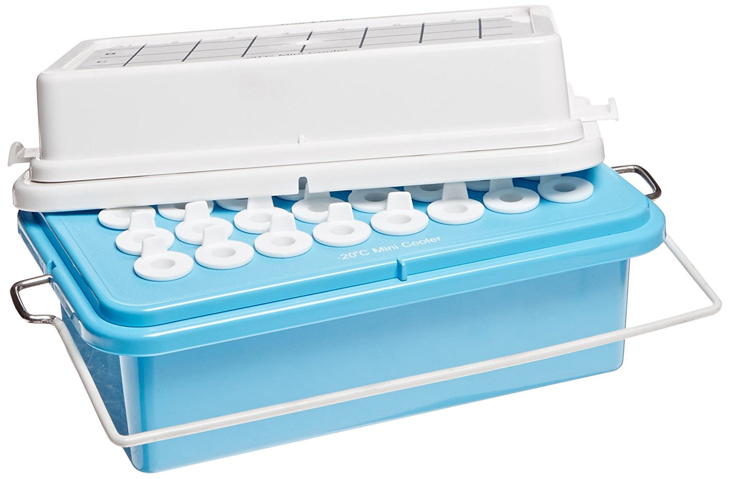 Heathrow Scientific True North Mini Cooler 32-well -20°C Gel Filled lid Blue (SKU 120075)
