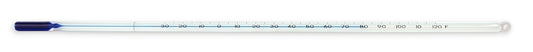 80701 - VEE GEE Scientific Glass Thermometer -30 to 120°F Total Immersion
