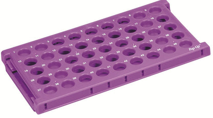 HS24318 - Heathrow Scientific Pop-Up Tube Rack 15mL 45-Place Purple Pack of 2