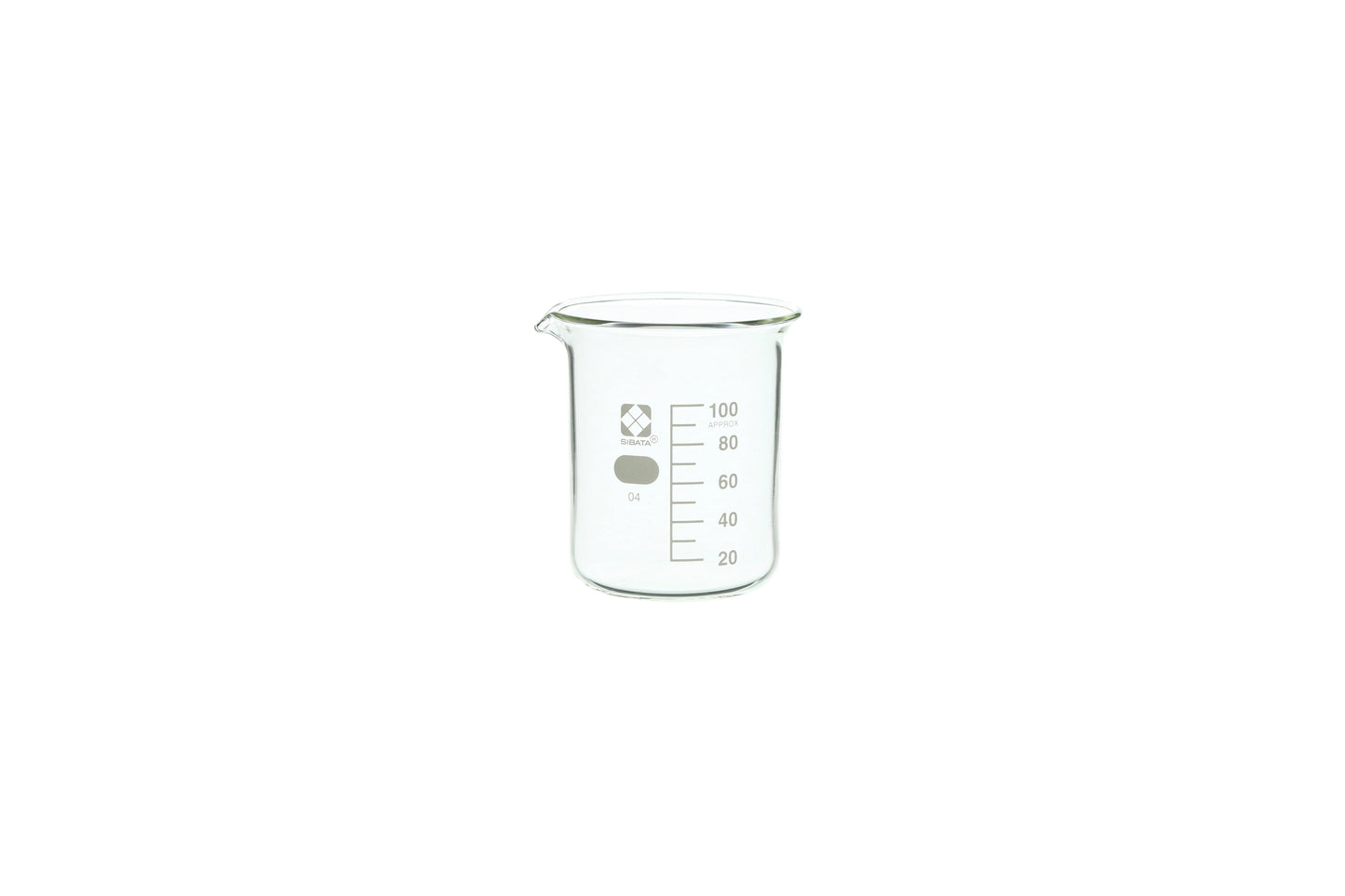 10020-100A - SIBATA Glass Beaker 100 mL Low-Form Griffin Borosilicate