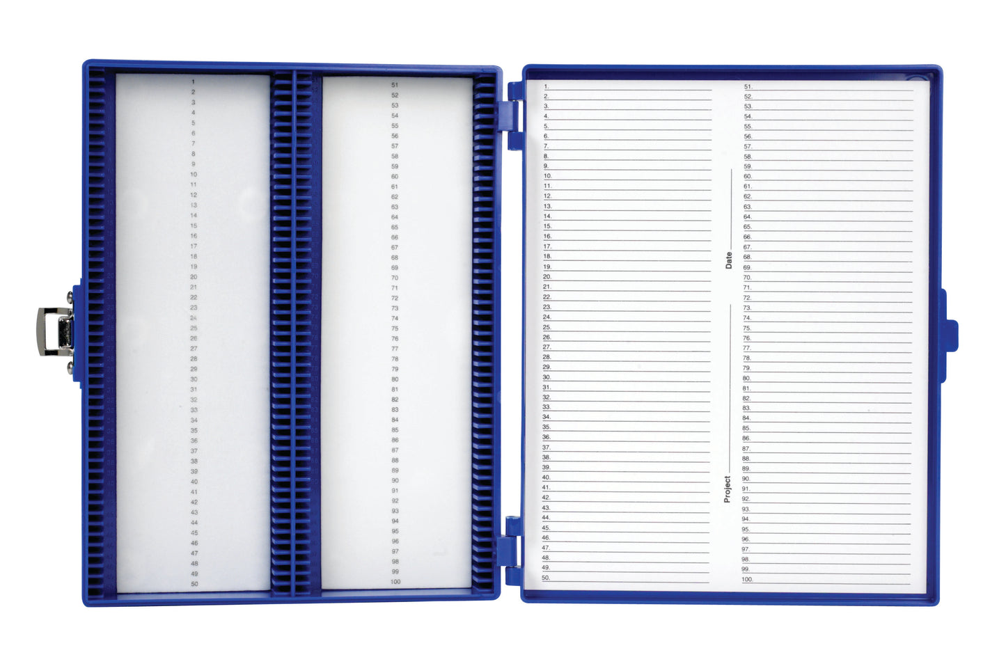 Premium Microscope Slide Box - 100-Place Foam Lining - 15994 Series - Heathrow Scientific