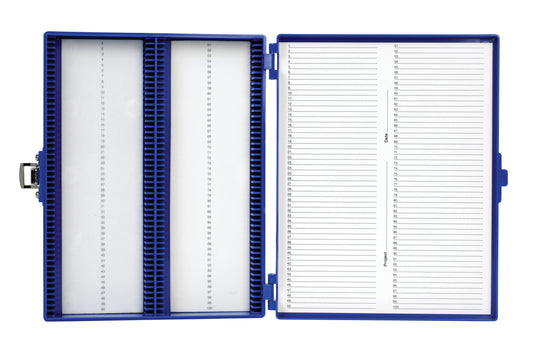 Premium Microscope Slide Box - 100-Place Foam Lining - 15994 Series - Heathrow Scientific